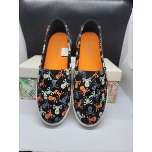 Women's Tommy Bahama Halloween Skull Shoes Slip On Glow in Dark Size 8.5 W/Box